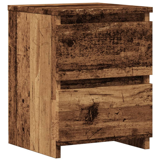 Table de chevet aspect bois de récupération 30×30×40 cm en bois