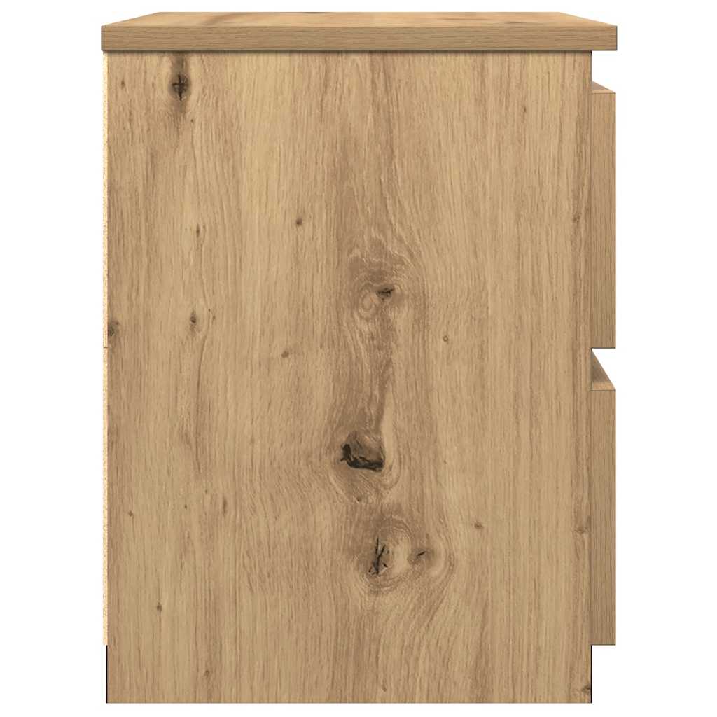 Bedside tables 2 pcs. Artisan oak 30x30x40 cm wood material
