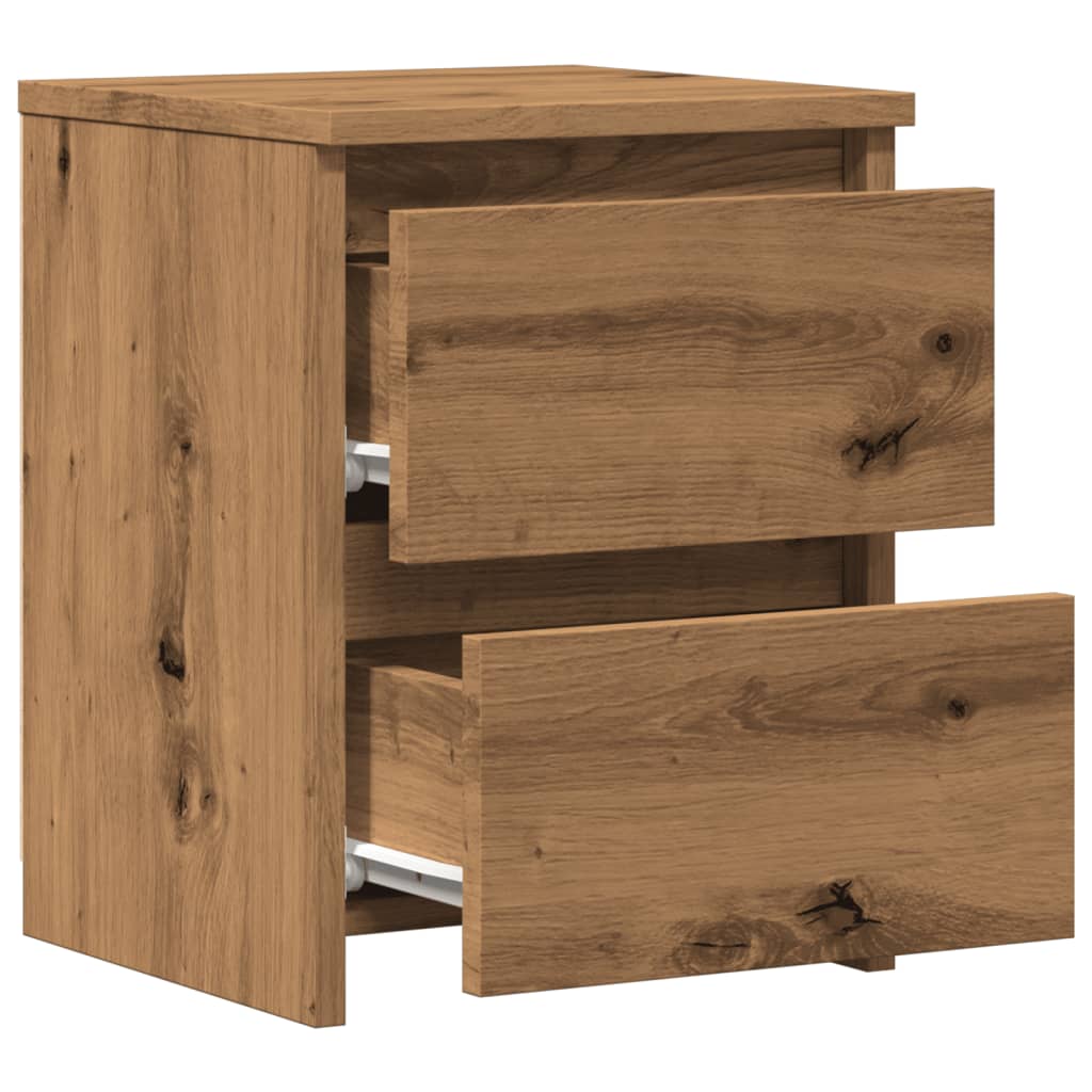 Bedside tables 2 pcs. Artisan oak 30x30x40 cm wood material