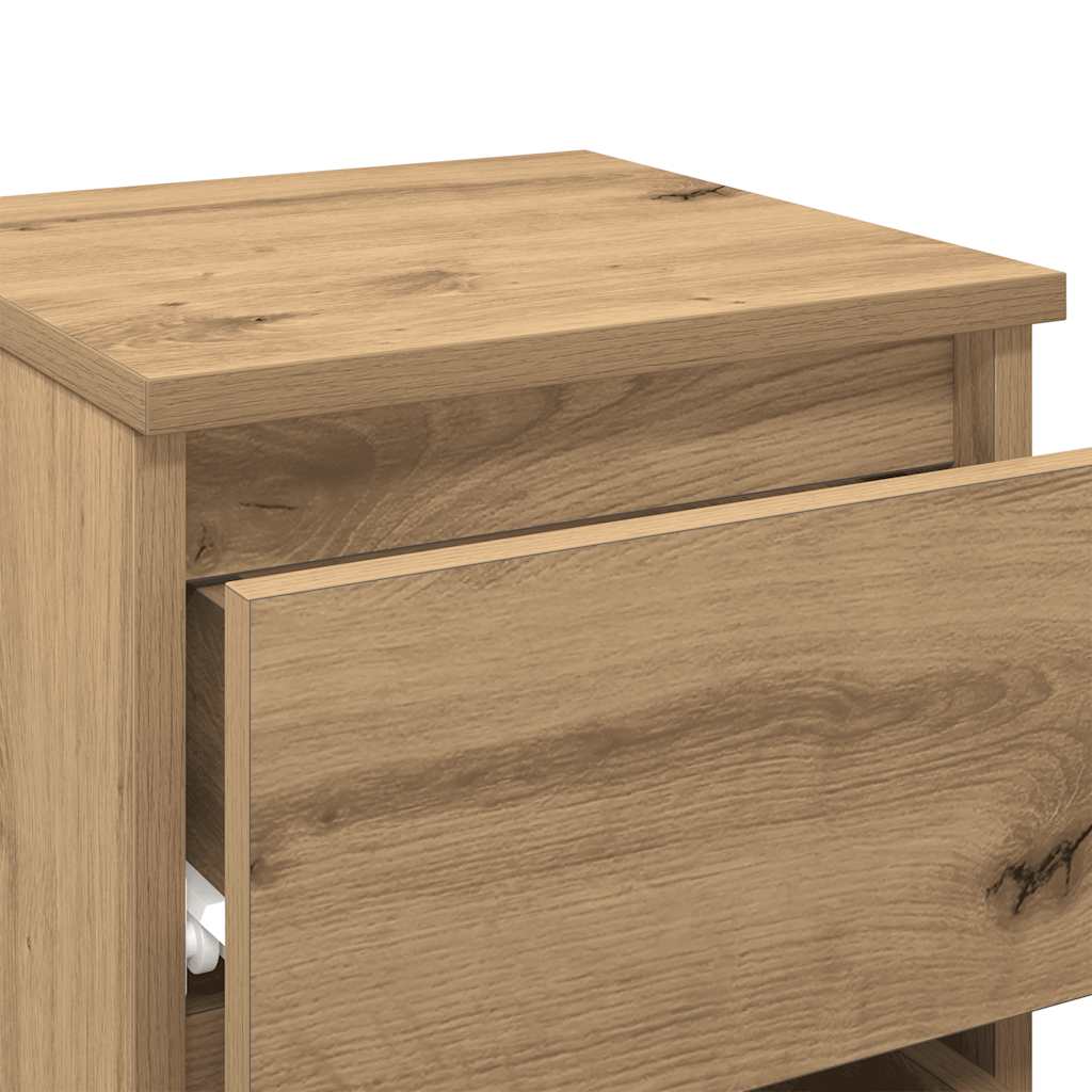 Bedside tables 2 pcs. Artisan oak 30x30x40 cm wood material