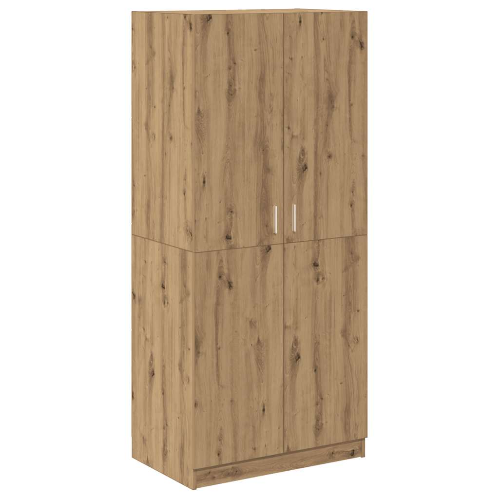 Armoire artisanale en chêne 90x52x200 cm matériau bois