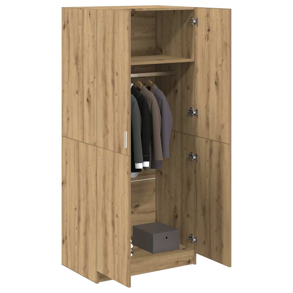 Armoire artisanale en chêne 90x52x200 cm matériau bois