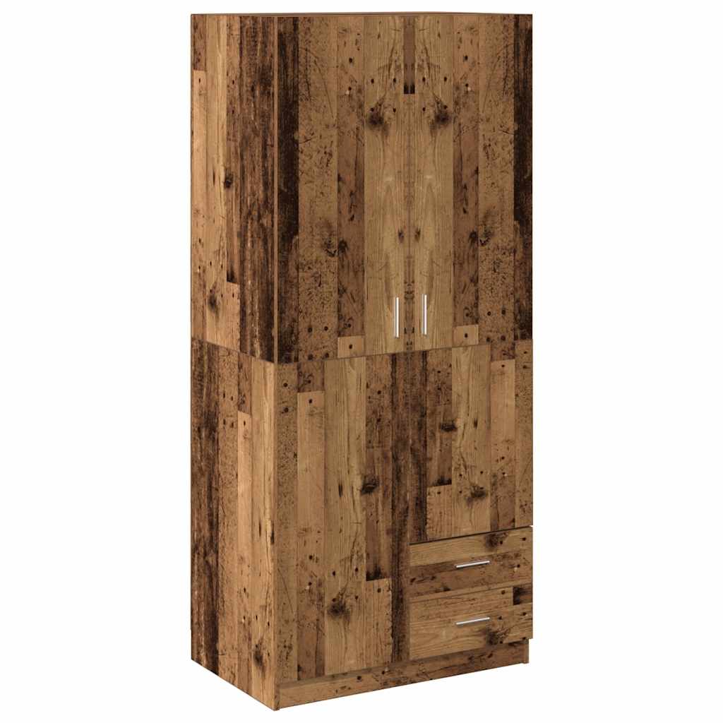 Armoire aspect bois de récupération 80x52x180 cm en bois