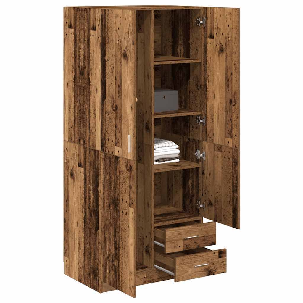 Armoire aspect bois de récupération 80x52x180 cm en bois