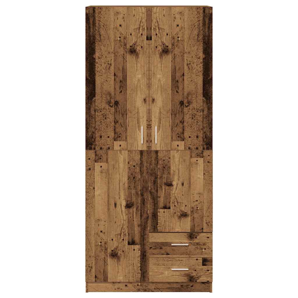 Armoire aspect bois de récupération 80x52x180 cm en bois