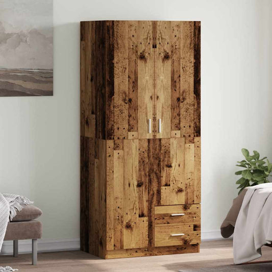 Armoire aspect bois de récupération 80x52x180 cm en bois