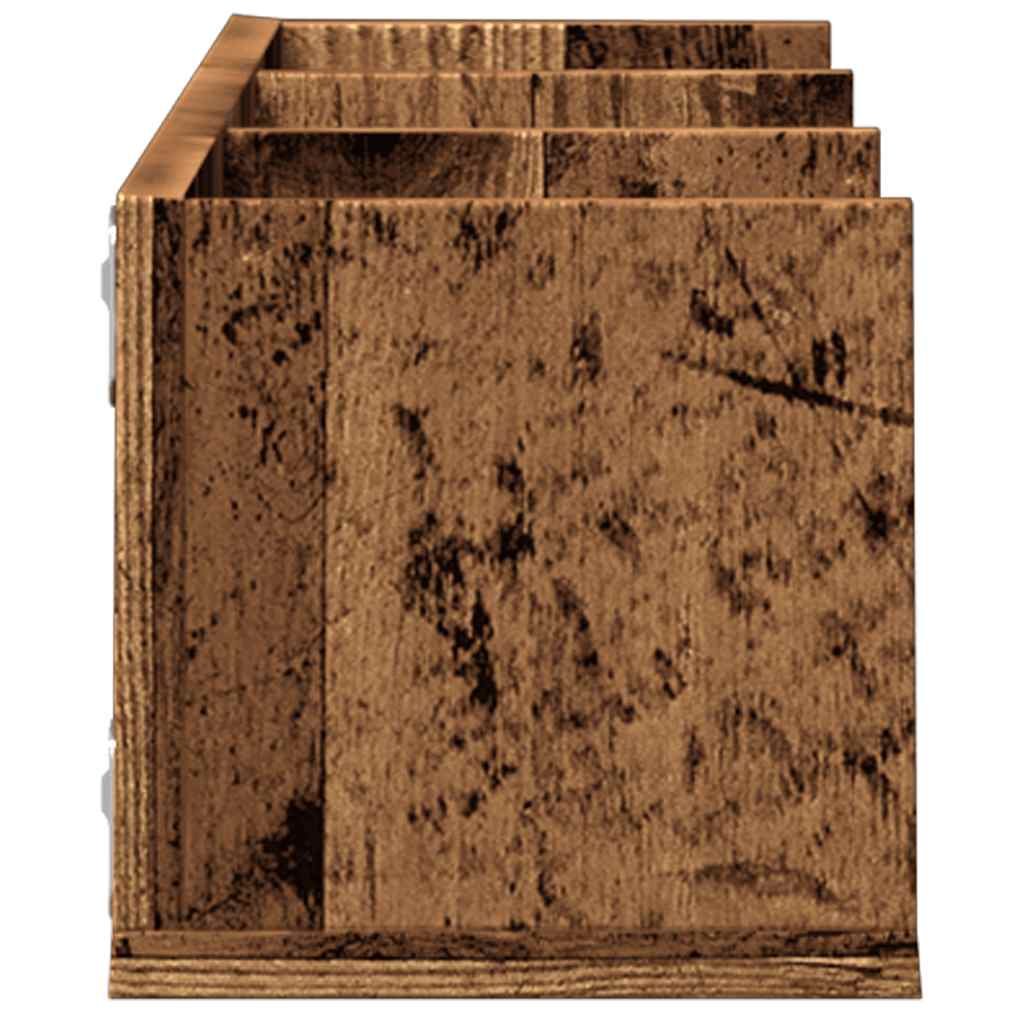 Étagère murale pour CD aspect bois de récupération 75x18x18 cm matériau bois
