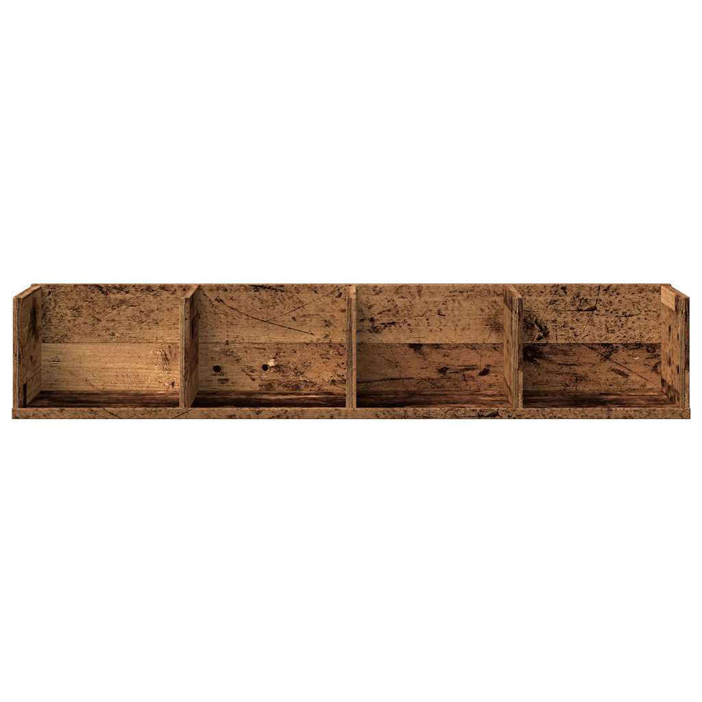 Etagère murale CD aspect bois de récupération 100x18x18 cm en bois