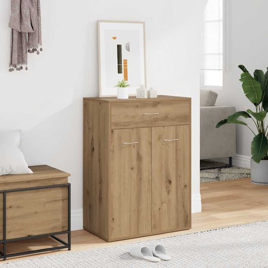 Shoe Cabinet Artisan Oak 60x35x84 cm Wood Material