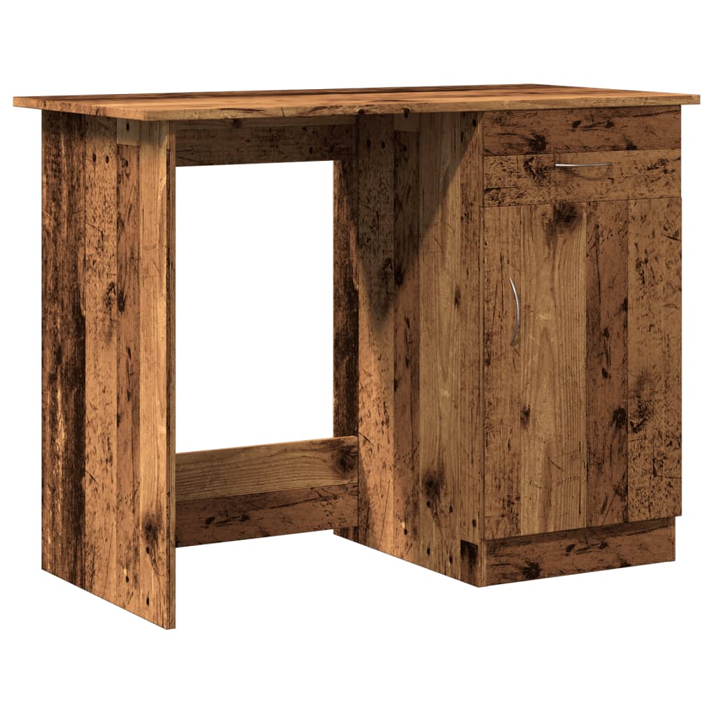 Bureau aspect bois de récupération 100x50x76 cm en bois