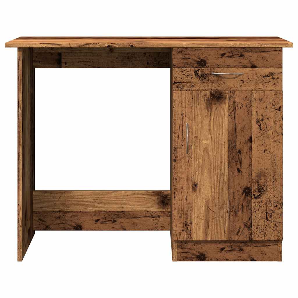 Bureau aspect bois de récupération 100x50x76 cm en bois