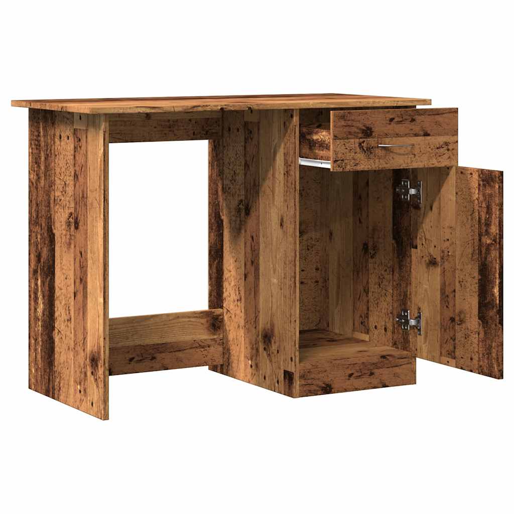 Bureau aspect bois de récupération 100x50x76 cm en bois