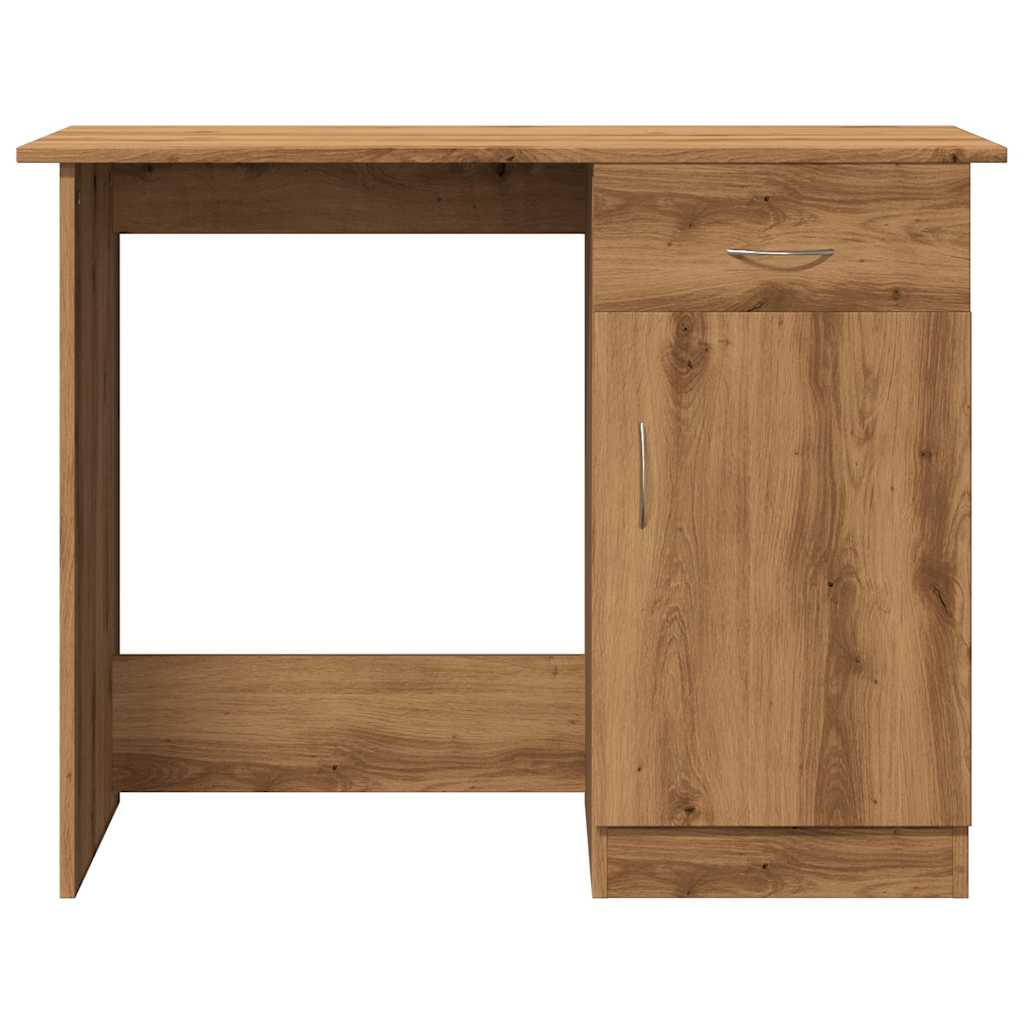 Bureau artisanal en chêne 100x50x76 cm matériau bois