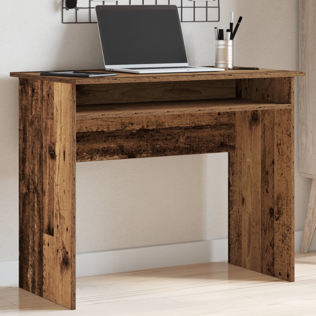 Bureau aspect bois de récupération 90x50x74 cm en bois