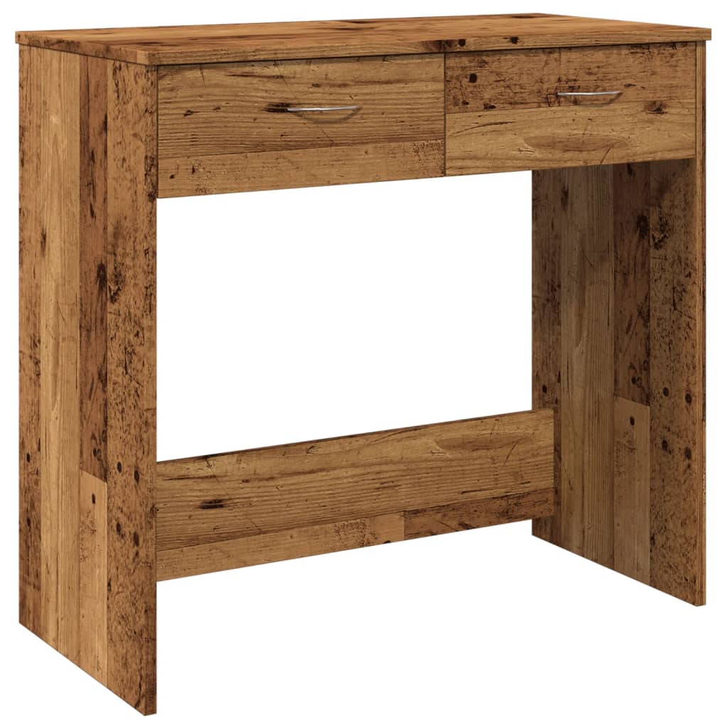 Bureau aspect bois de récupération 80x40x75 cm en bois