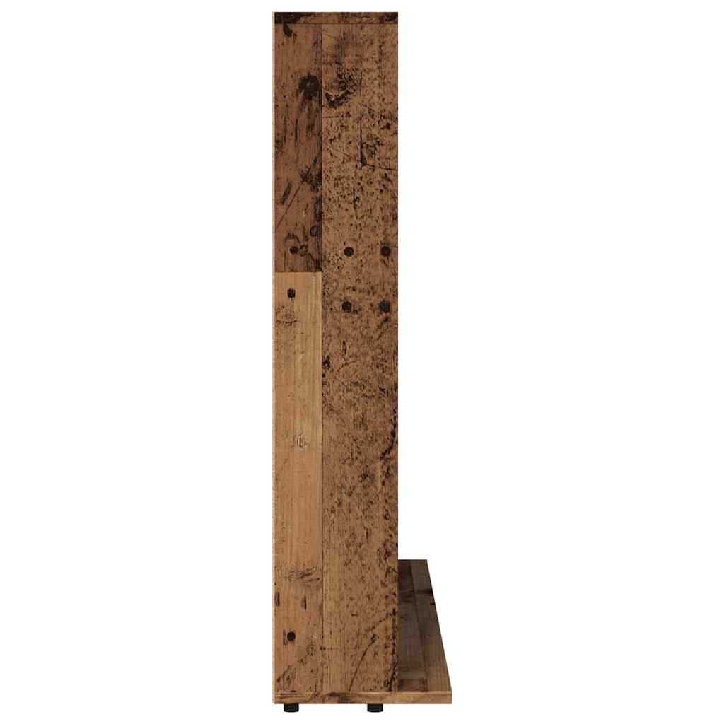 Étagère à CD aspect bois de récupération 100x23x89,5 cm matériau bois
