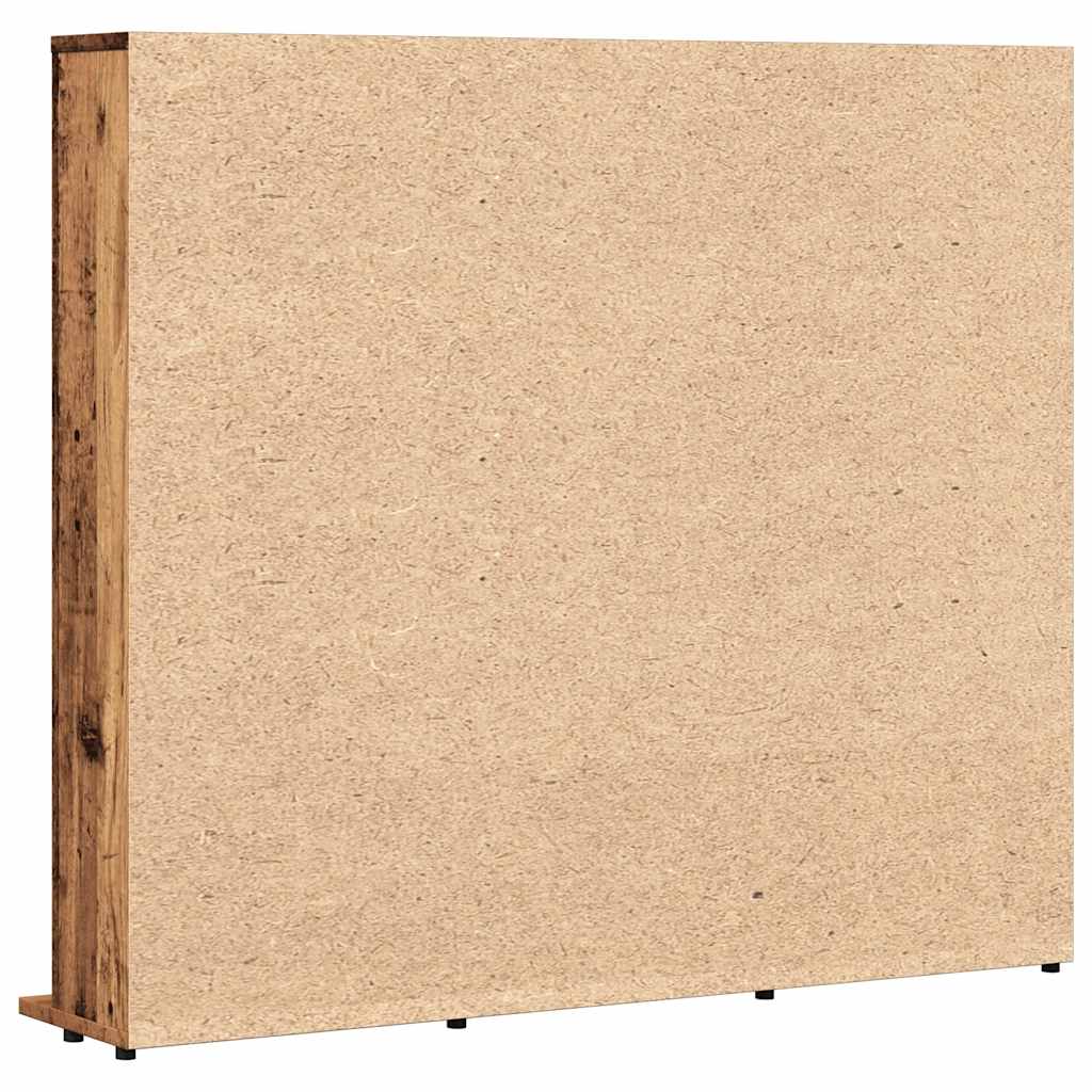 Étagère à CD aspect bois de récupération 100x23x89,5 cm matériau bois