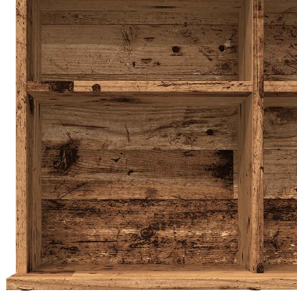Étagère à CD aspect bois de récupération 100x23x89,5 cm matériau bois