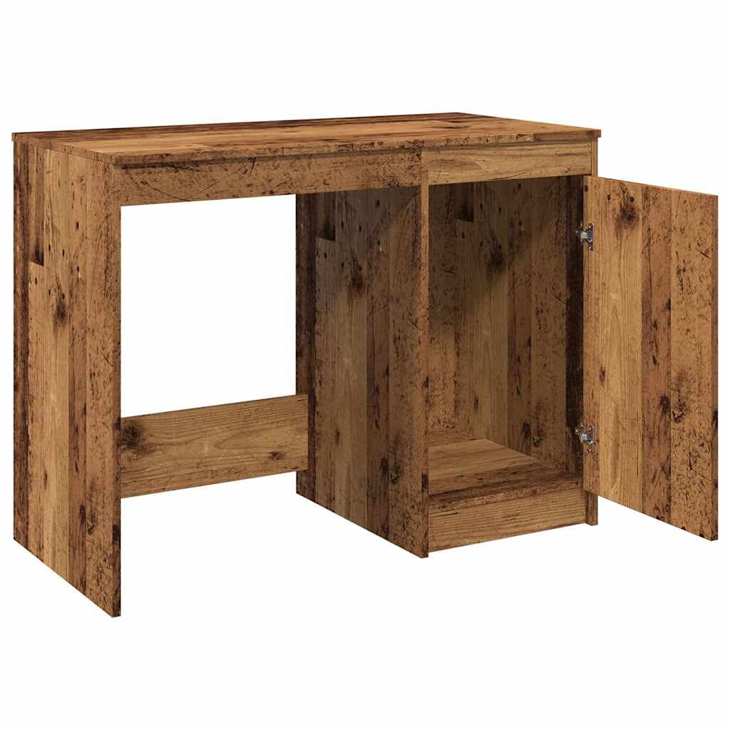 Bureau aspect bois de récupération 100x50x76 cm en bois