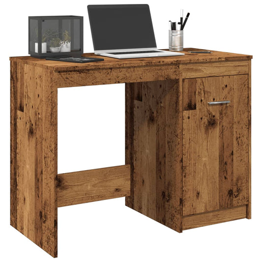 Bureau aspect bois de récupération 100x50x76 cm en bois