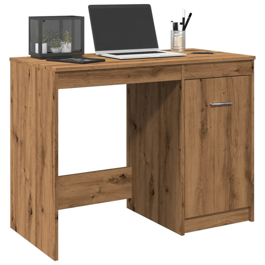 Bureau artisanal en chêne 100x50x76 cm matériau bois