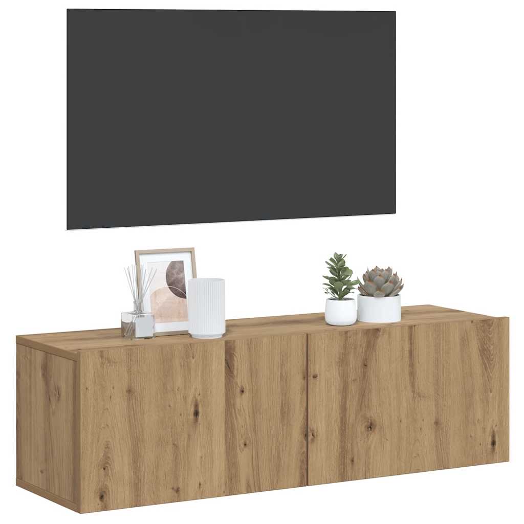 TV wall cabinet Artisan oak 80x30x30 cm wood-based material