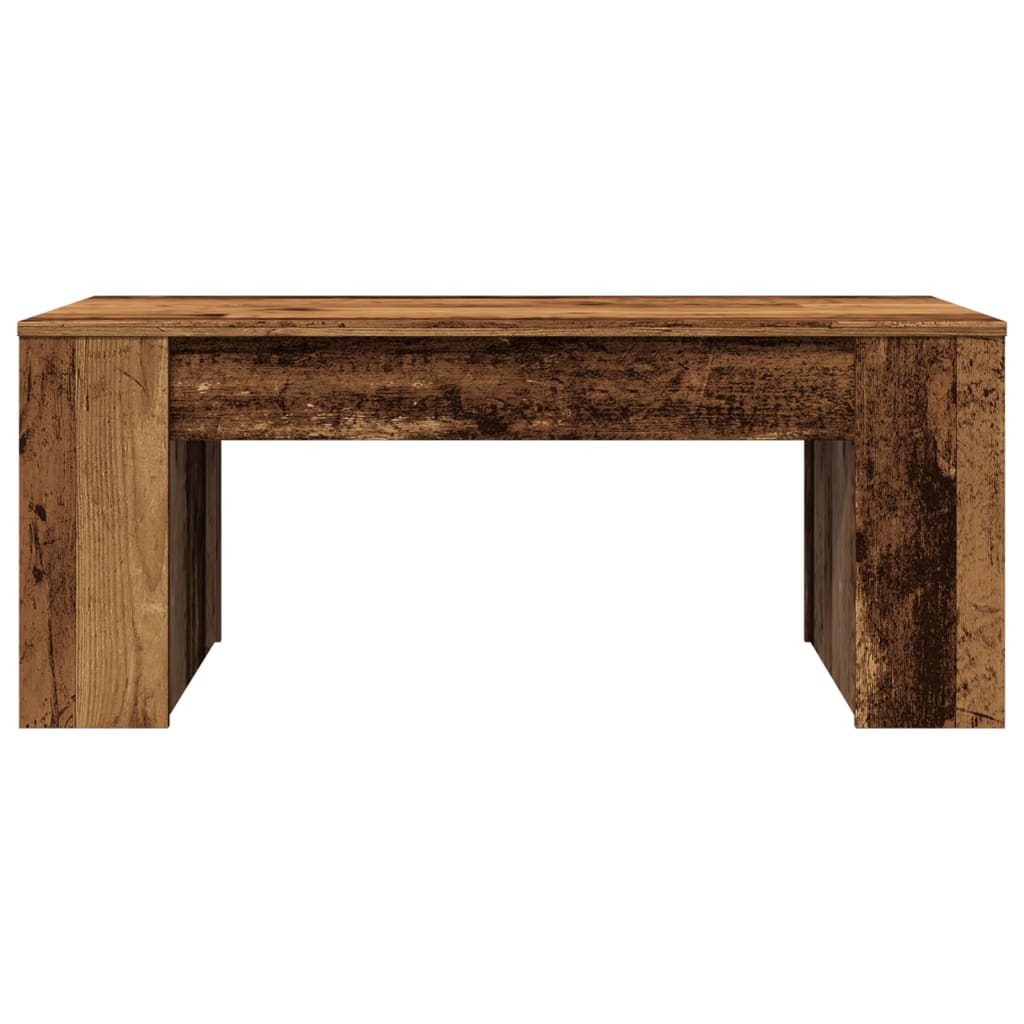 Table basse aspect bois de récupération 102x55x42 cm en bois