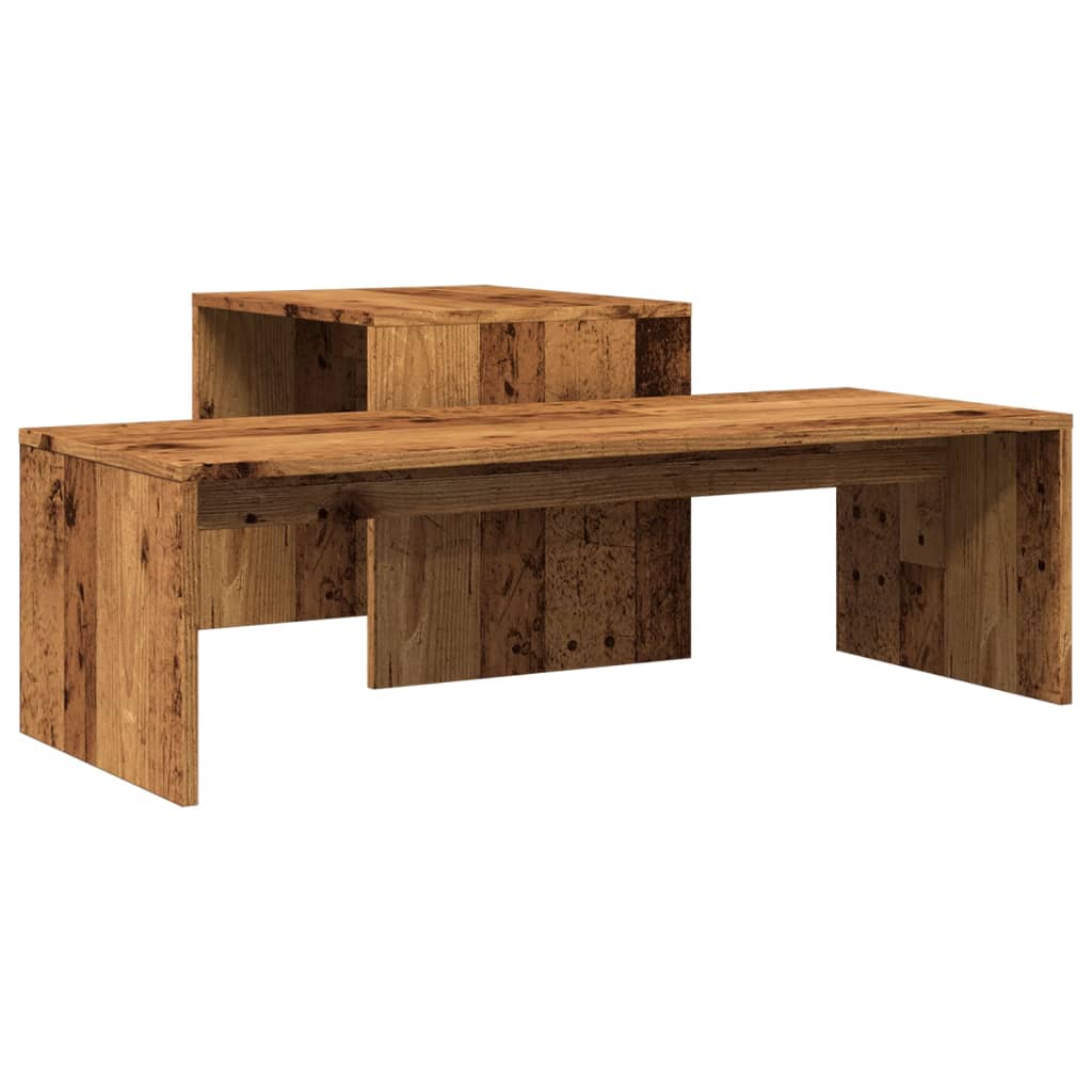 Table basse aspect bois de récupération 100x48x40 cm en bois