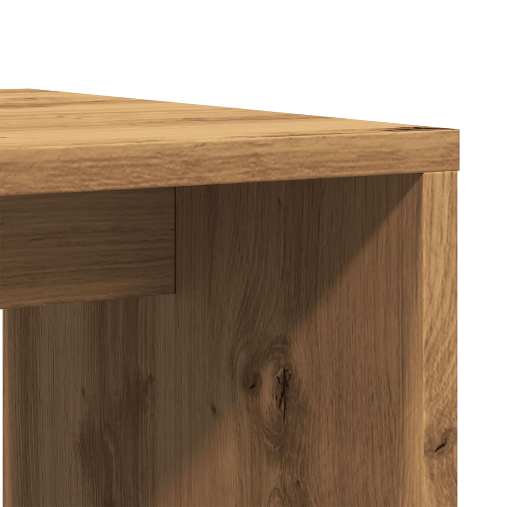 Table basse artisanale en chêne 100x48x40 cm matériau bois