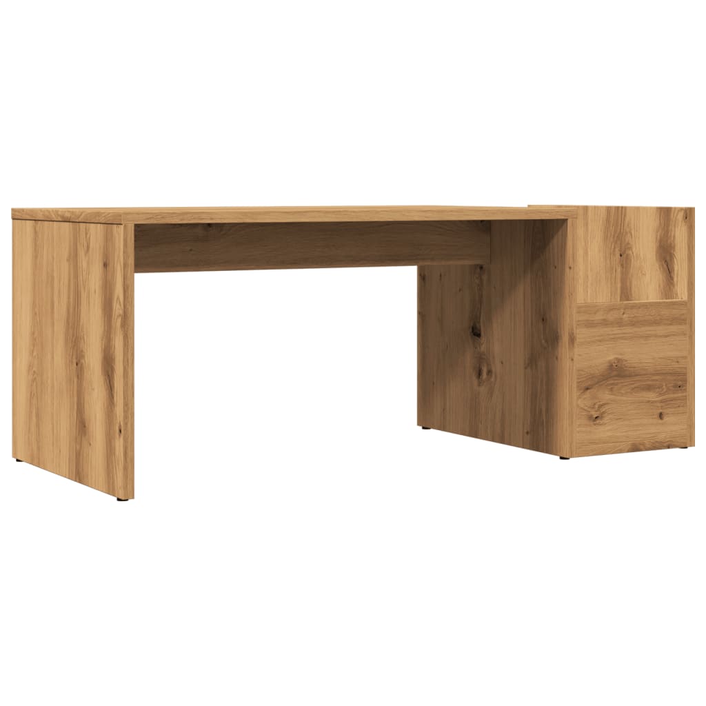 Table basse artisanale en chêne 90x45x35 cm en bois