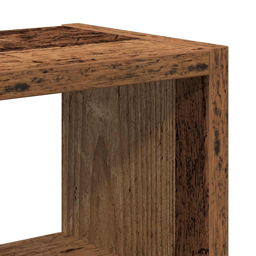 Étagère murale aspect bois de récupération 45x16x45 cm en bois