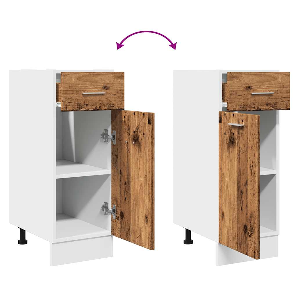 Schubunterschrank Lyon Altholz-Optik 30x46x81,5 cm Holzwerkstoff