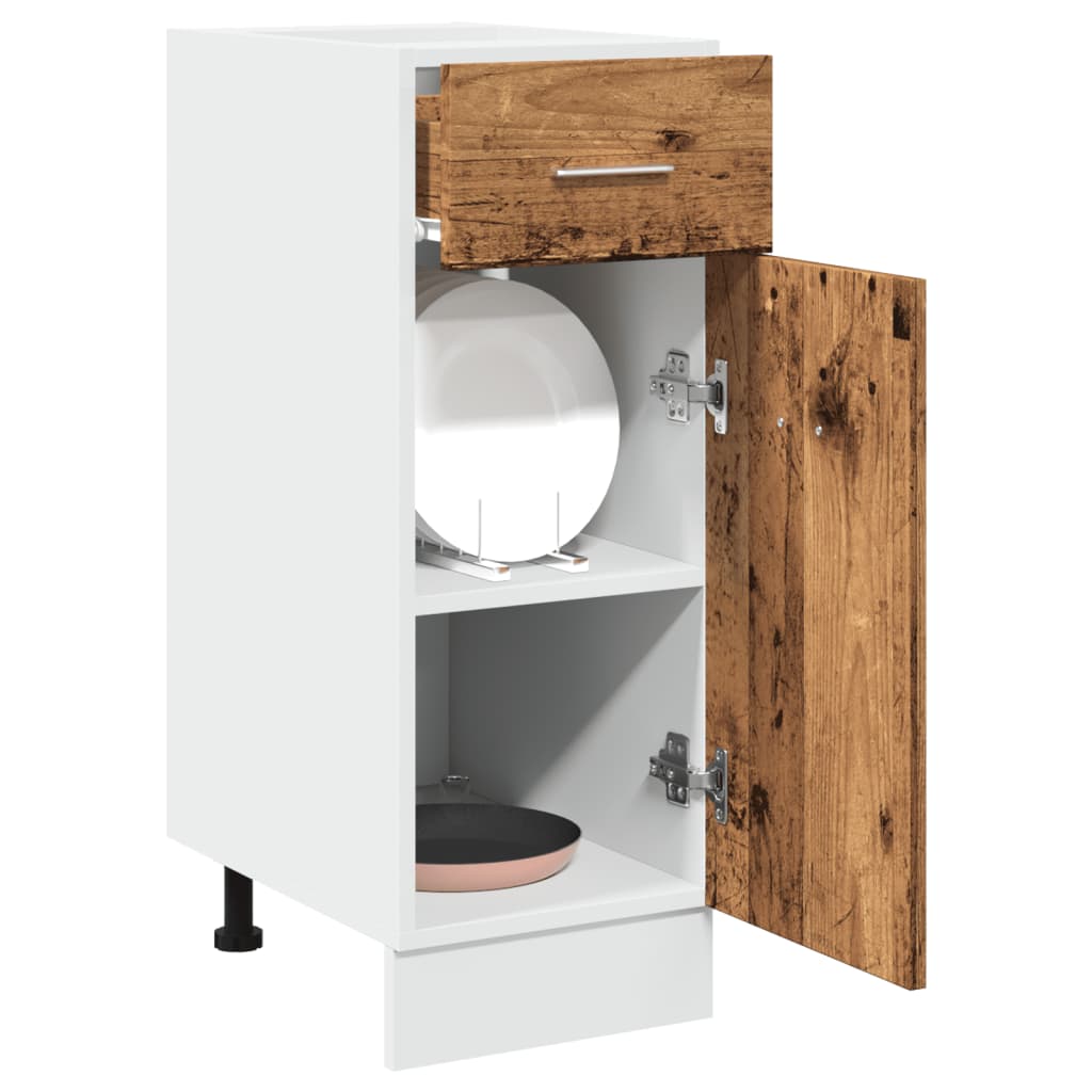 Schubunterschrank Lyon Altholz-Optik 30x46x81,5 cm Holzwerkstoff