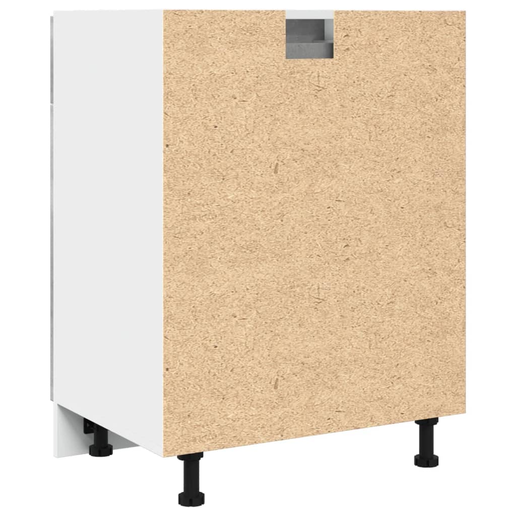 Meuble bas à tiroirs Lyon, gris béton, 60 x 46 x 81,5 cm, matériau à base de bois