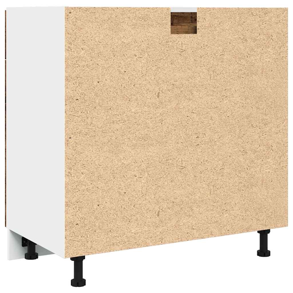 Schubunterschrank Lyon Altholz-Optik 80x46x81,5 cm Holzwerkstoff