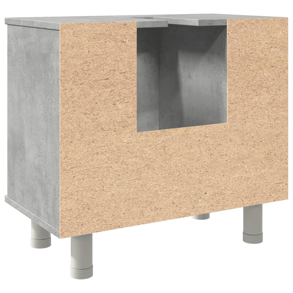 Meuble de salle de bain gris béton 60x32x53,5 cm en bois