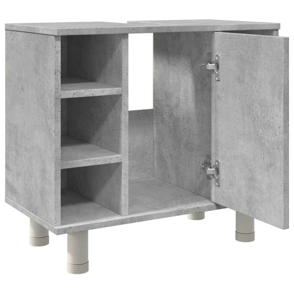 Meuble de salle de bain gris béton 60x32x53,5 cm en bois