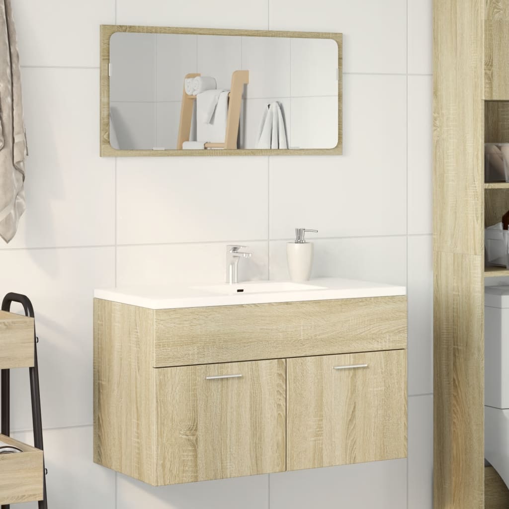 Meuble vasque en chêne Sonoma 90x38,5x46 en matériau bois