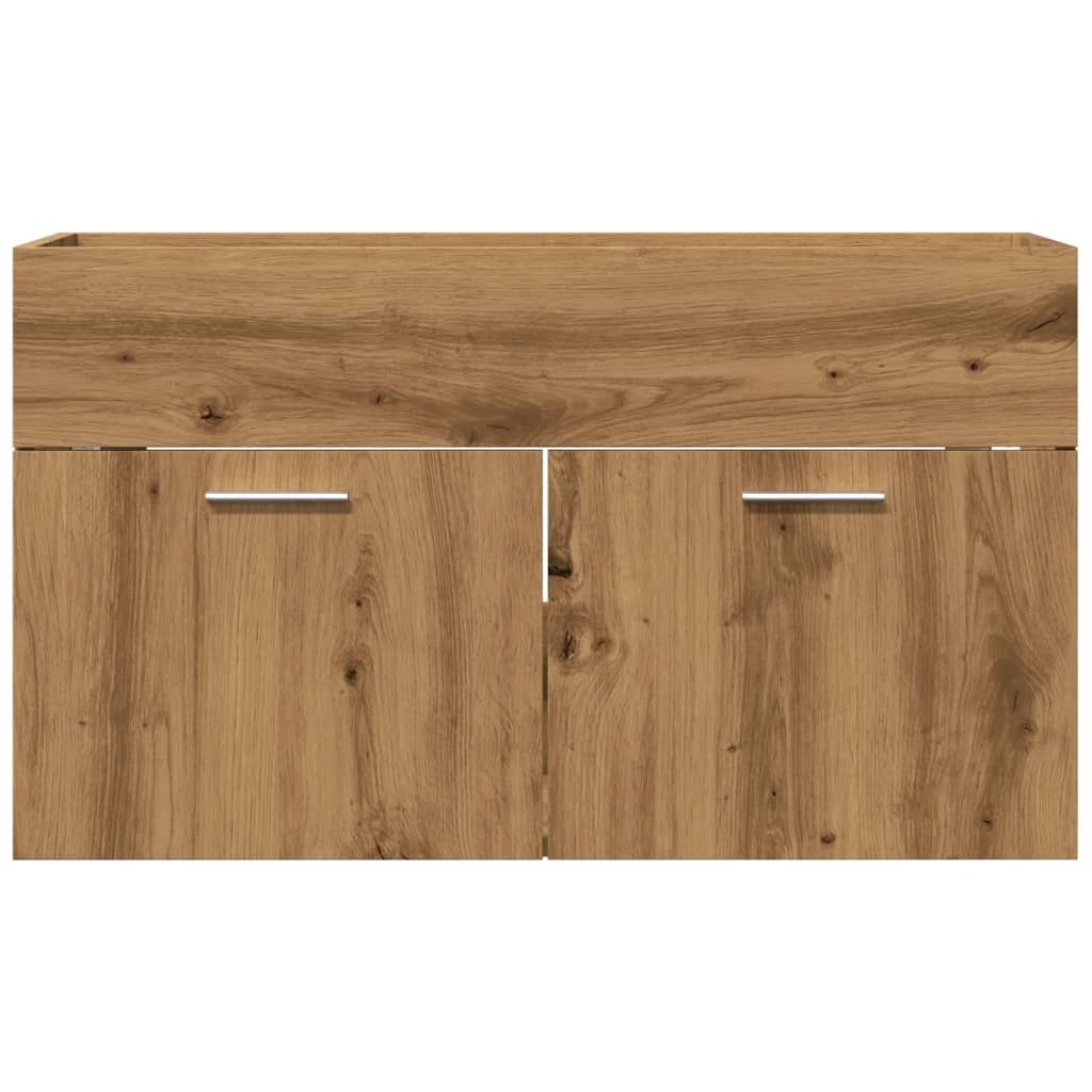 Meuble lavabo artisanal en chêne 90x38,5x46 en matériau bois