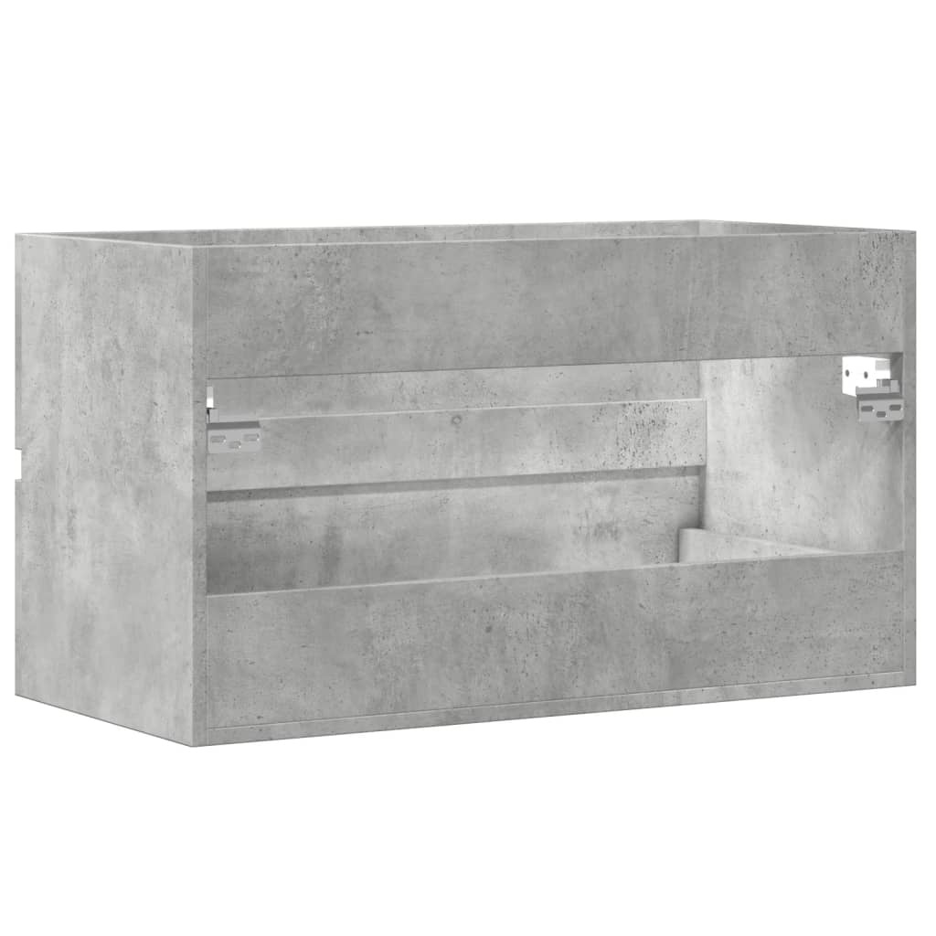 Armoire murale de salle de bain gris béton 80x38,5x45 cm en bois