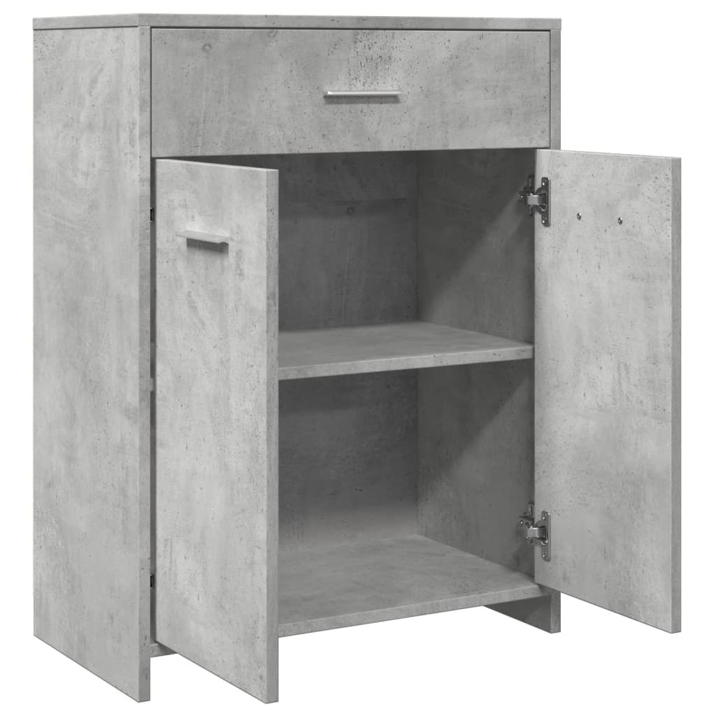 Meuble de salle de bain gris béton 60x33x80 cm en bois