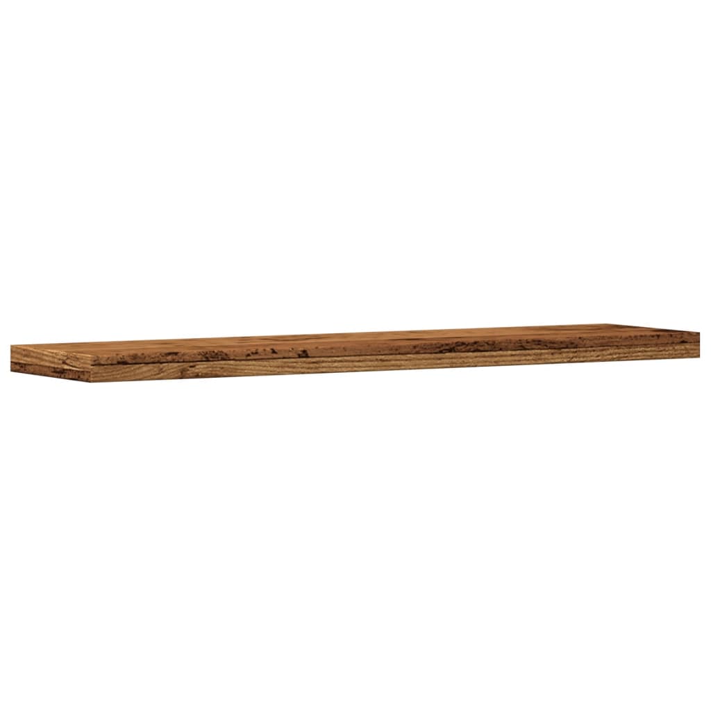 Wall shelves 4 pcs. Old wood look 40x10x1.5 cm wood material