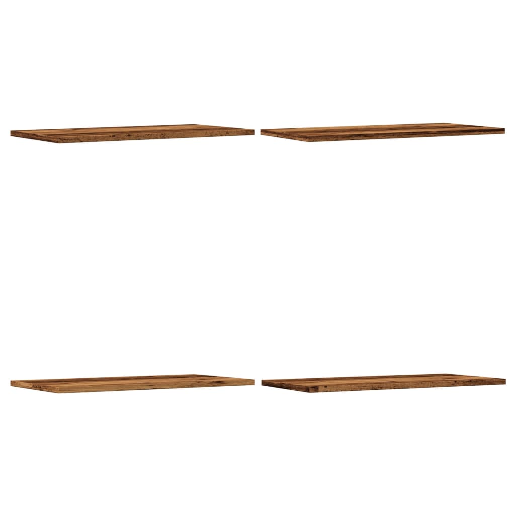Wall shelves 4 pcs. Old wood look 60x30x1.5 cm wood material