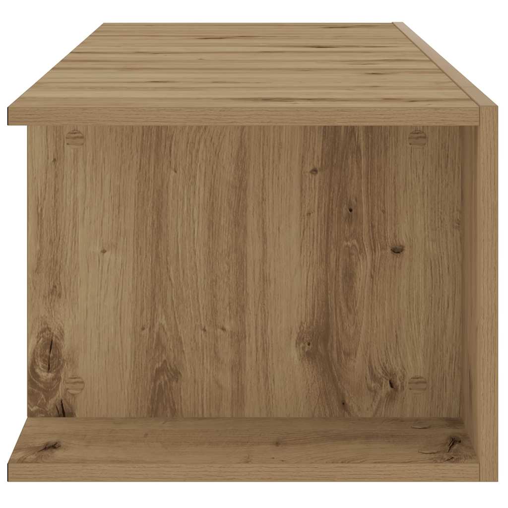 Meuble TV avec lumières LED Chêne artisanal 135x39x30 cm