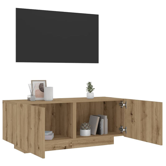 TV shelf Artisan oak 100x35x40 cm wood-based material
