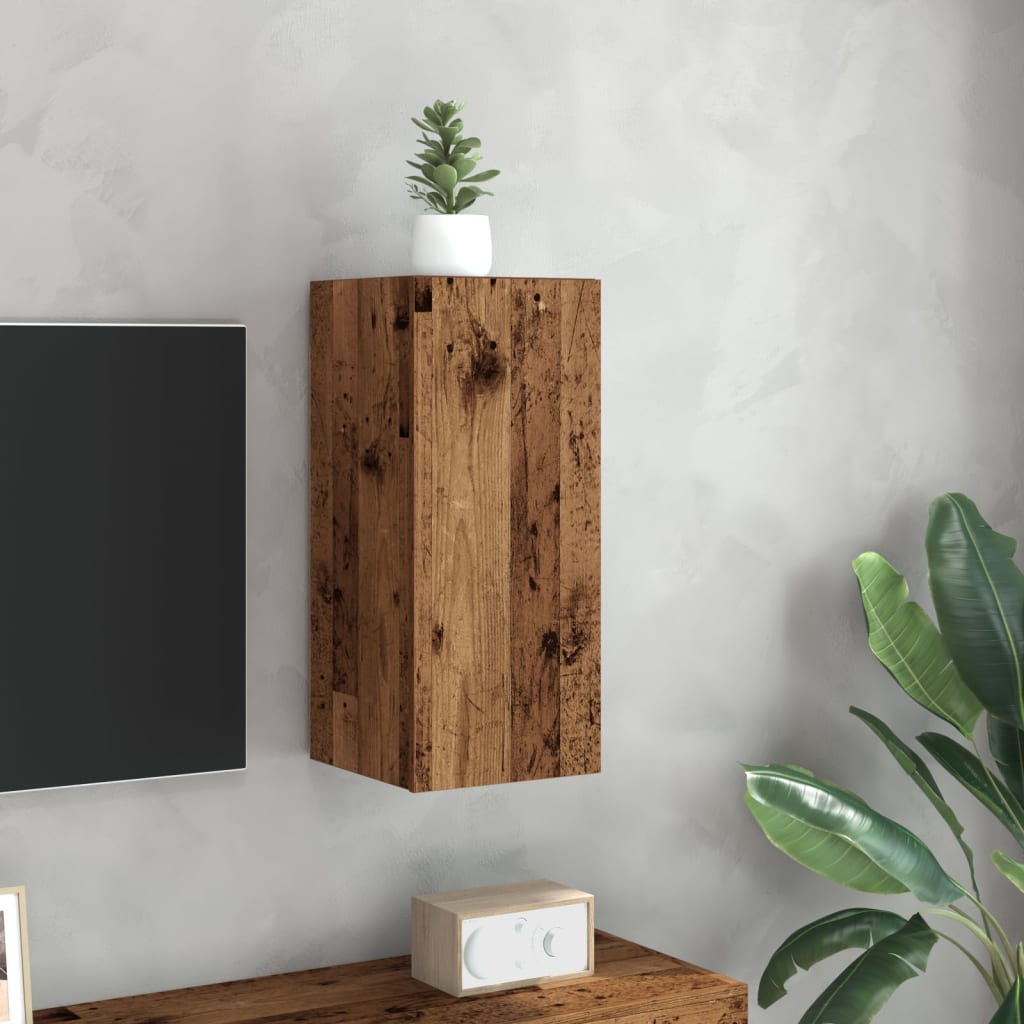 Meuble TV aspect bois de récupération 30,5x30x60 cm en bois