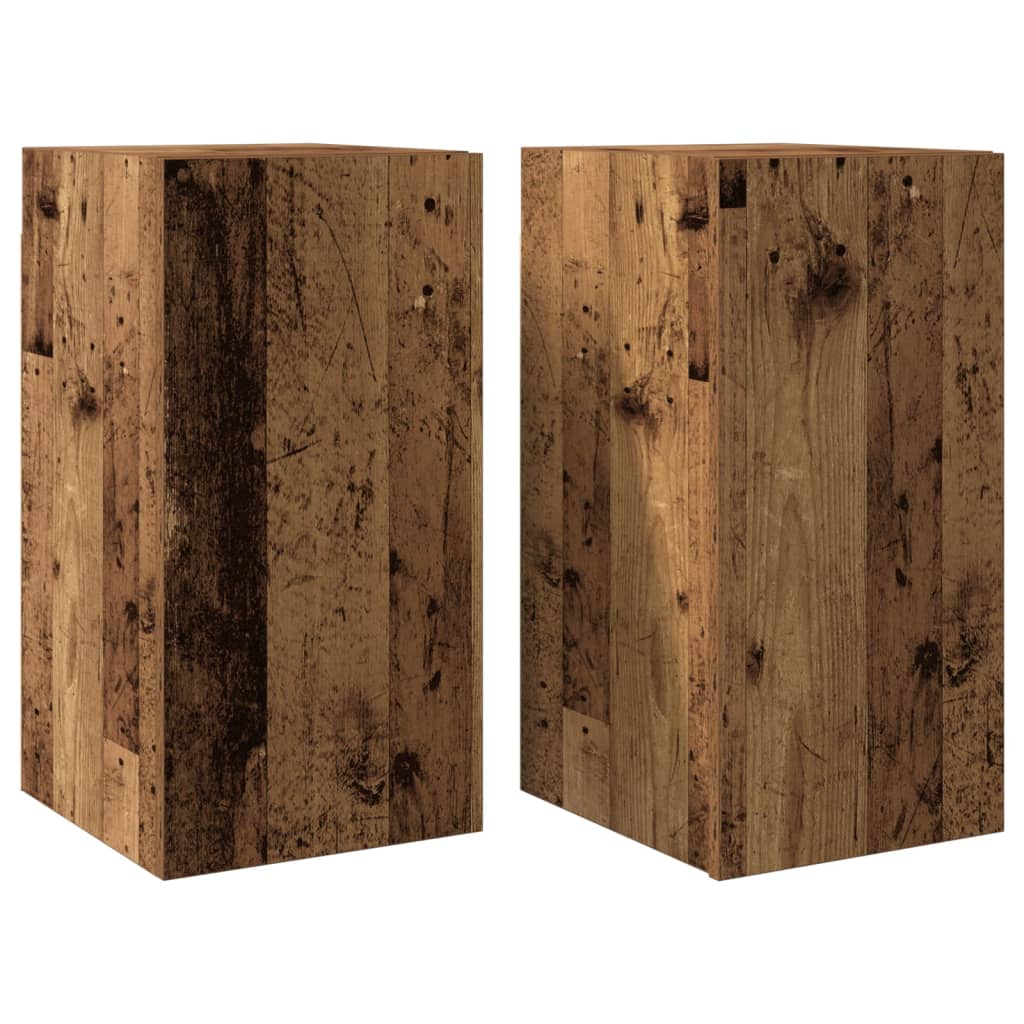 Meubles TV 2 pièces. Aspect bois de récupération 30,5x30x60 cm.