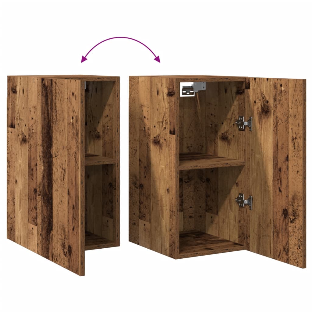 Meubles TV 2 pièces. Aspect bois de récupération 30,5x30x60 cm.