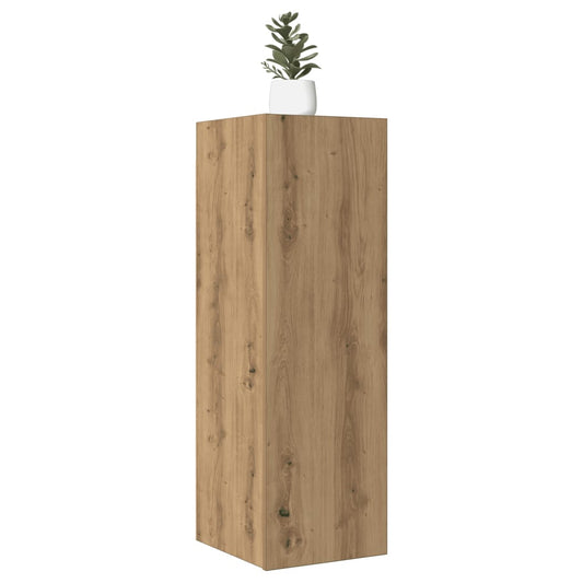 Meubles TV, lot de 2. Chêne artisanal, 30,5 x 30 x 90 cm.