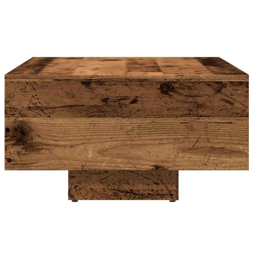 Table basse aspect bois de récupération 85x55x31 cm en bois